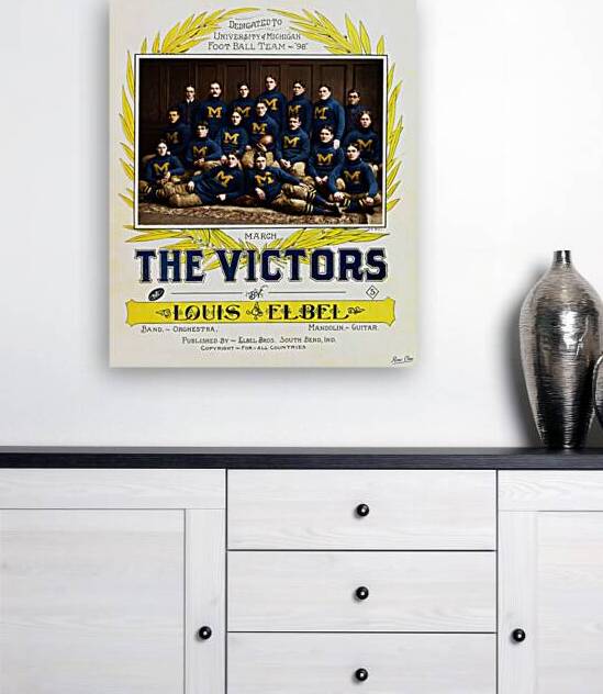 The Victors March Michigan Football Art by Row One Brand