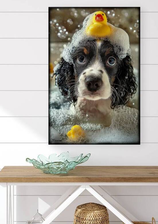 baby taking bath FA 25 2x3 687 by Ksavera ART