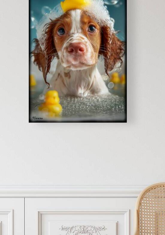 baby taking bath FA 25 2x3 686 by Ksavera ART