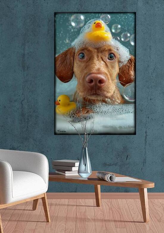 baby taking bath A 25 2x3 676 by Ksavera ART