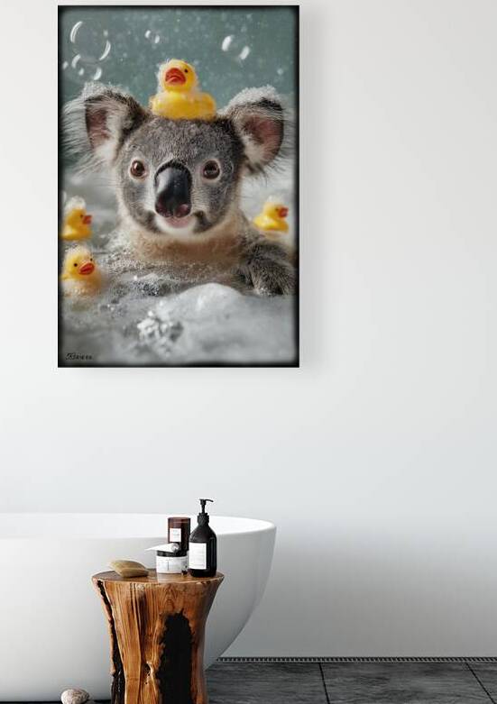 baby taking bath FA 25 2x3 683 by Ksavera ART