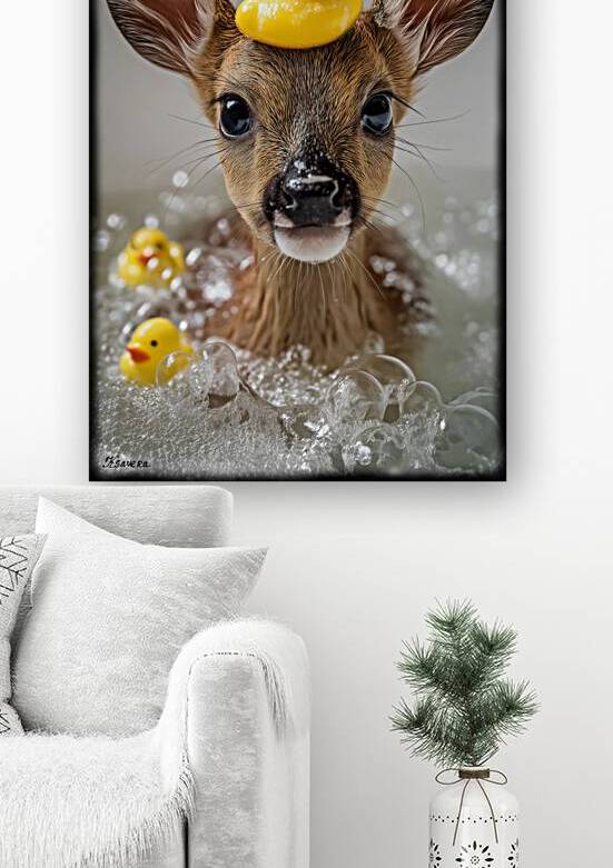 baby taking bath FA 25 2x3 681 by Ksavera ART