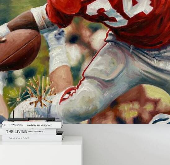 1980s Georgia Herschel Walker Action Art by Row One Brand