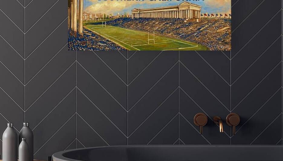 1927 Notre Dame vs. USC Football Art Remix by Row One Brand