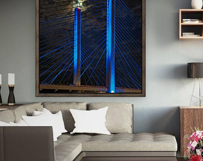 Indian River Bridge Candlestick Moon by Bill Swartwout Photography