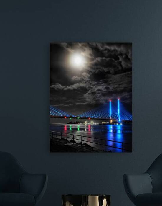 Blood Moon over the Indian River Bridge by Bill Swartwout Photography