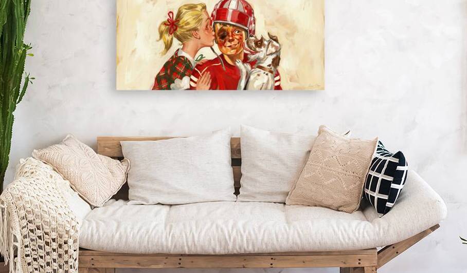 1950s Oklahoma Lets Go Big Red Art by Row One Brand