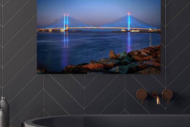 Indian River Bridge Twilight Reflection by Bill Swartwout Photography