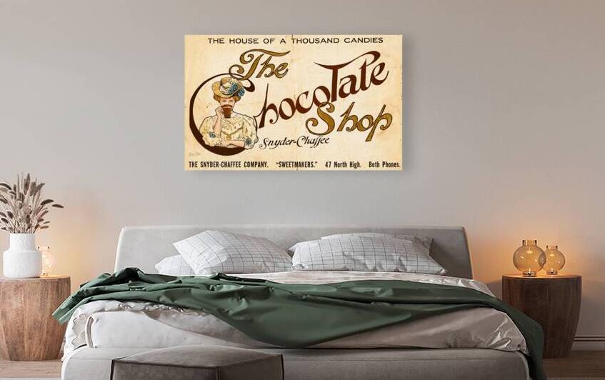 Early 1900s Columbus Chocolate Shop Ad by Row One Brand