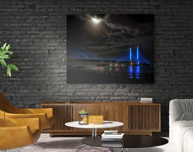 Supermoon Over the Indian River Inlet Bridge by Bill Swartwout Photography