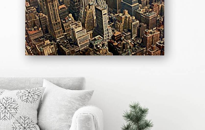 1970s New York City Skyline by Row One Brand