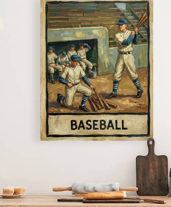 Early 1900s Baseball Dugout Art by Row One Brand