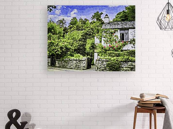 Lake District Cottage Garden – Watercolor Charm by Gestalt Imagery