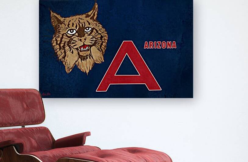 Vintage 60s Arizona Wildcats Art Remix by Row One Brand
