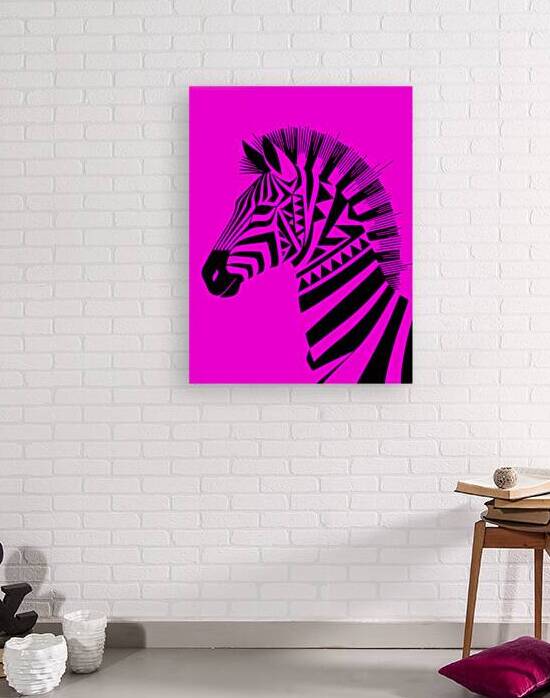 Magenta Vector Zebra by Sumer Paintings