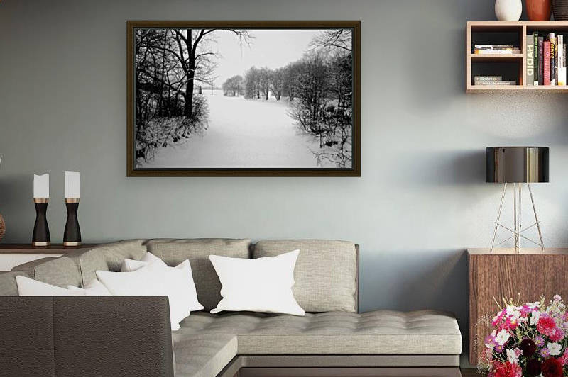 Winter Landscape Herrick Lake Forest Preserve Dupage County IL 1981 by ImagesAsArt By John Louis Benzin