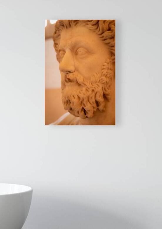 Marcus Aurelius Marble Bust in Naples Archaeological Museum by Paolo Modena