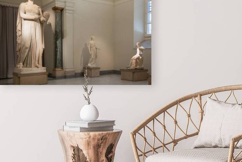 Marble Statue Gallery inside the Naples Archaeological Museum I by Paolo Modena