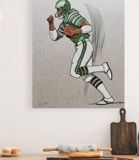 1975 Philadelphia Eagles Football Art Remix by Row One Brand