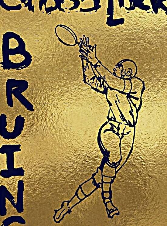 1970s Good Luck Bruins UCLA Football Art by Row One Brand