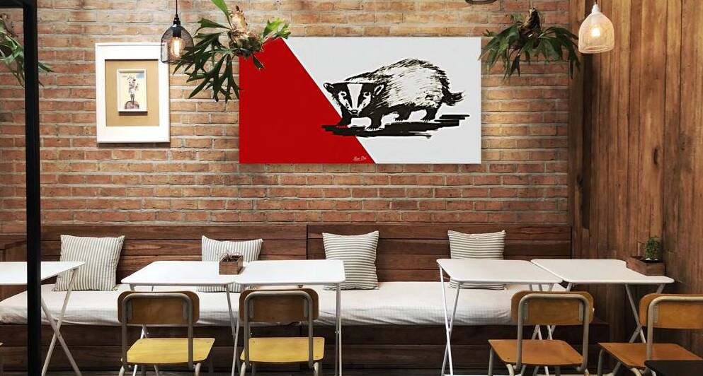 1940s Wisconsin Badgers Art by Row One Brand