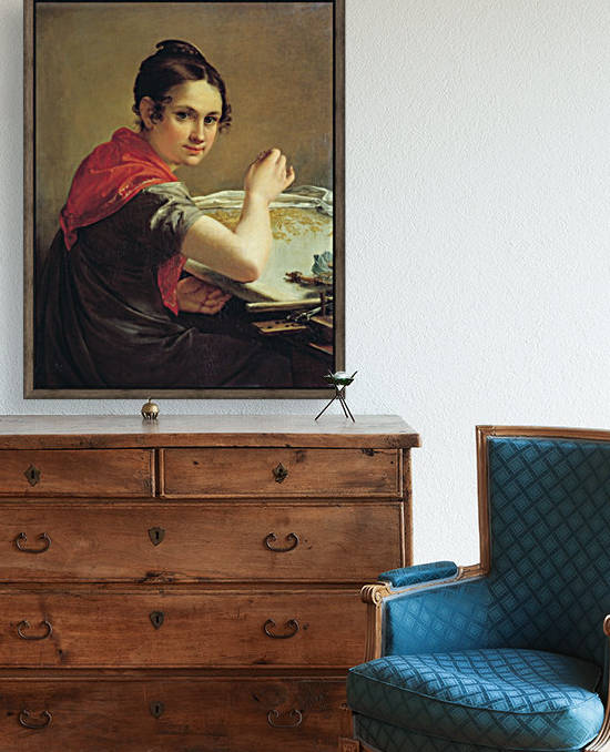 The Gold-Embroideress by Vasily Tropinin