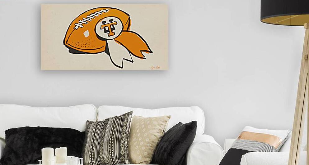 1970s Tennessee Vols Football Art by Row One Brand
