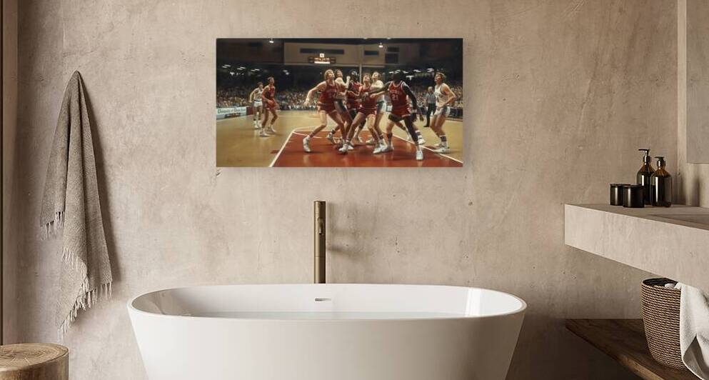 1975 Kentucky vs. Indiana NCAA Tourney Basketball Art by Row One Brand