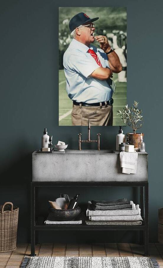 1973 Ohio State Woody Hayes Football Art by Row One Brand