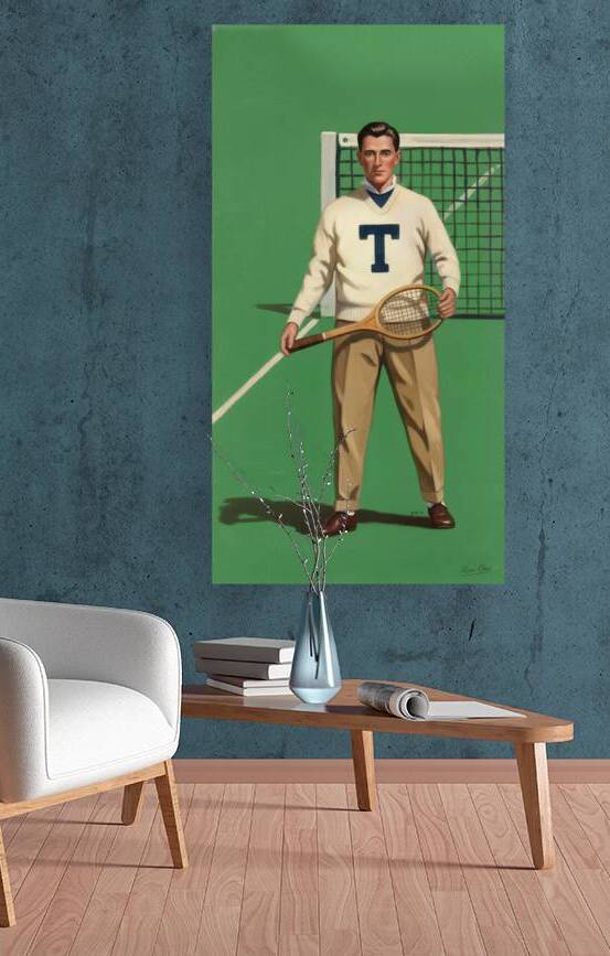 Early 1900s Trinity University Tennis Player by Row One Brand