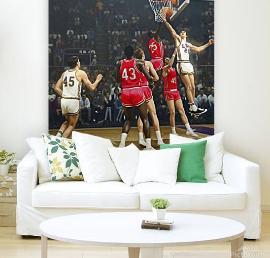 LSU Pistol Pete Basketball Painting by Row One Brand