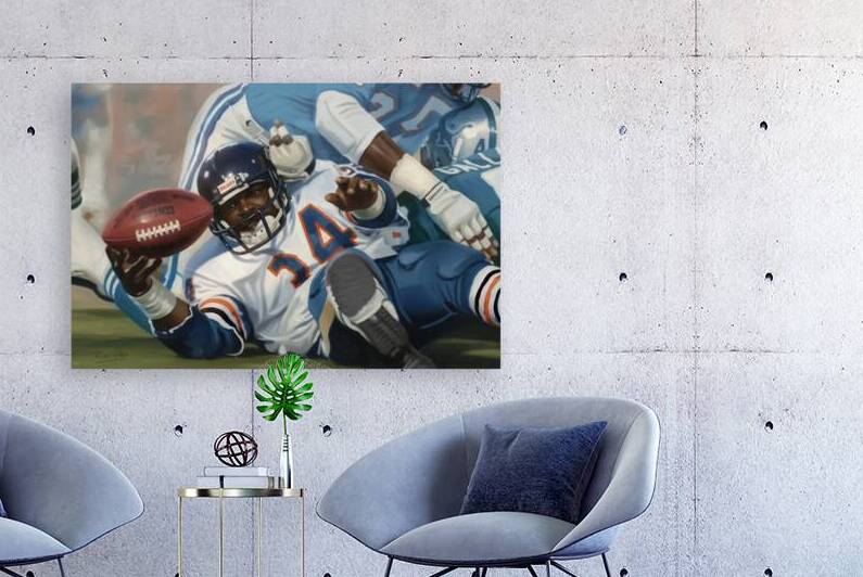 1986 Chicago Bears Art Walter Payton Run by Row One Brand