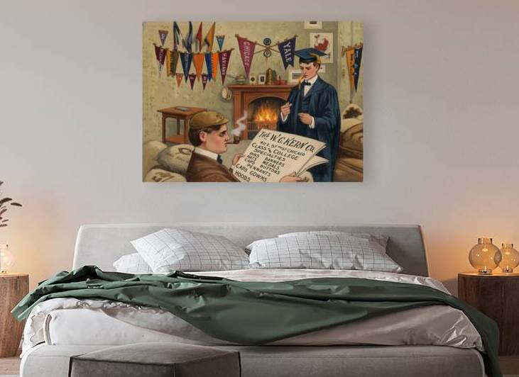 Vintage College Pennants Art by Row One Brand