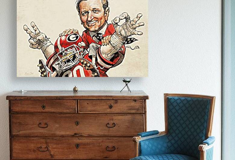 1984 Vince Dooley Georgia Football Cartoon by Row One Brand