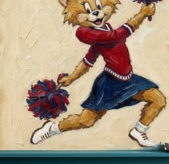 1950s Arizona Wildcat Cheerleader Cartoon Remix by Row One Brand