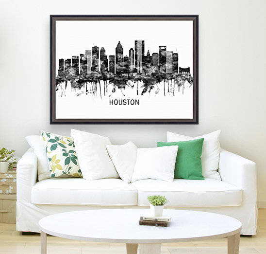 Houston Texas Skyline BW by Towseef Dar