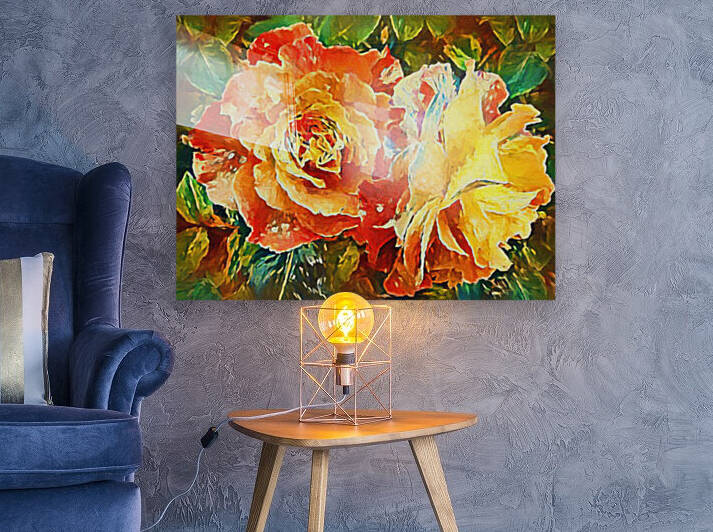 Two Garden Roses  by HH Photography of Florida