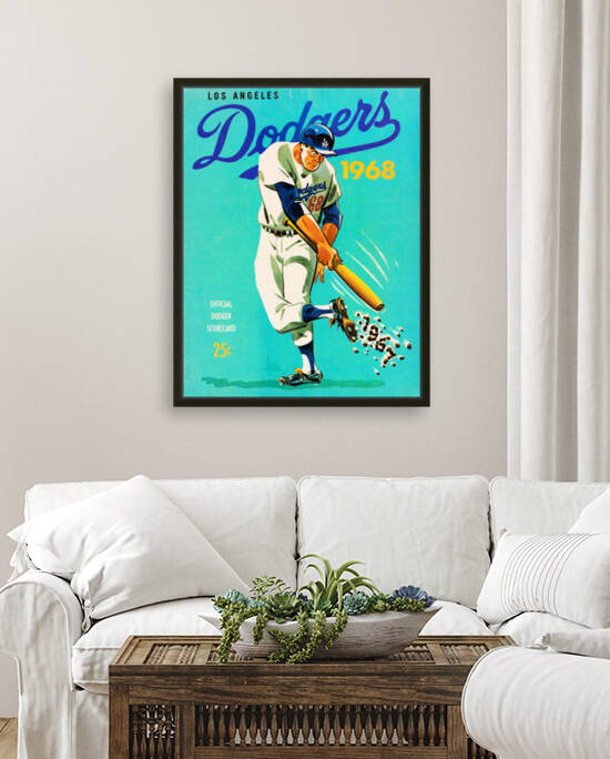 1968 Los Angeles Dodgers Scorecard Art  by Row One Brand