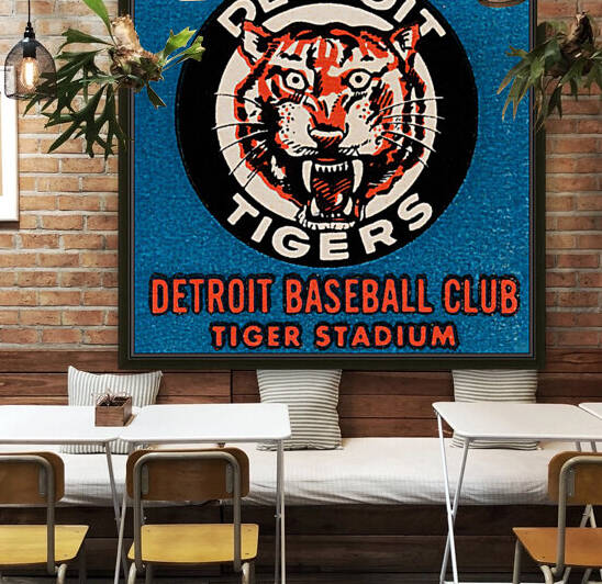 1963 Detroit Tigers Vintage Art by Row One Brand