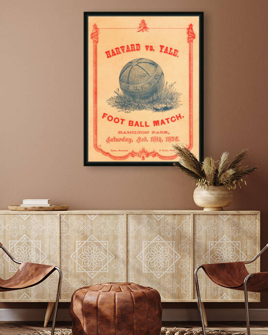 1876 Harvard vs. Yale Football Program Wall Art by Row One Brand