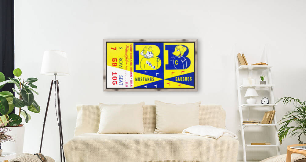 1955 UCLA  vs. Cal Football Ticket Art by Row One Brand