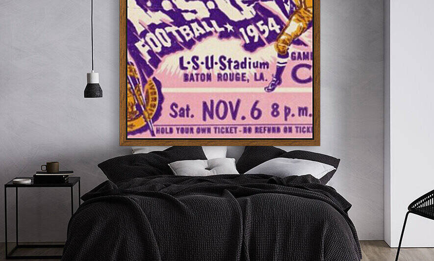 1954 Chattanooga vs. LSU Football Ticket Art by Row One Brand