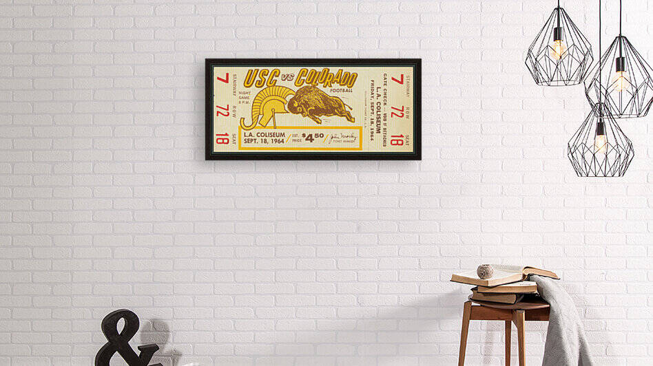 1964 USC vs. Colorado Football Ticket Canvas by Row One Brand