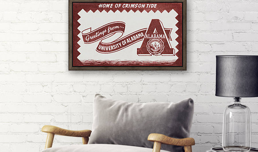 Vintage University of Alabama Art  by Row One Brand