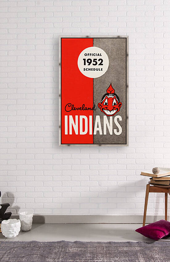 1952 Cleveland Indians Schedule Artwork by Row One Brand