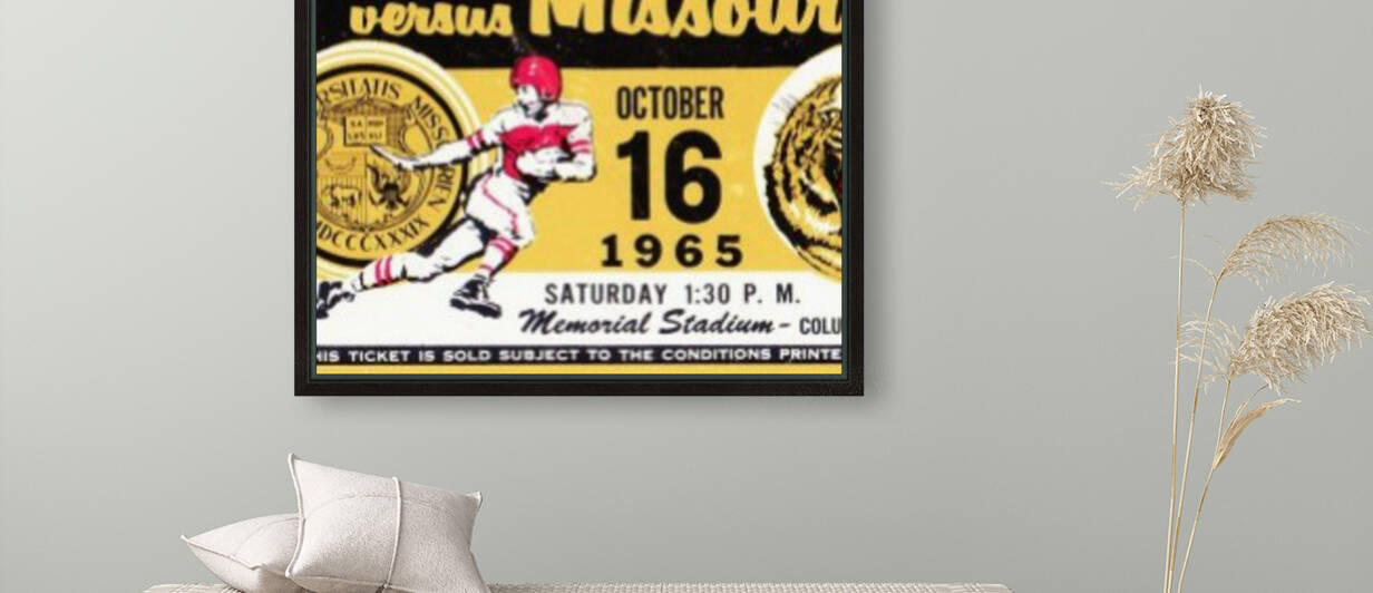 1965 UCLA vs. Missouri Football Ticket Stub Art by Row One Brand