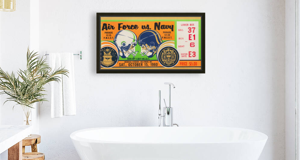 1960 Air Force vs. Navy Football Ticket Art by Row One Brand