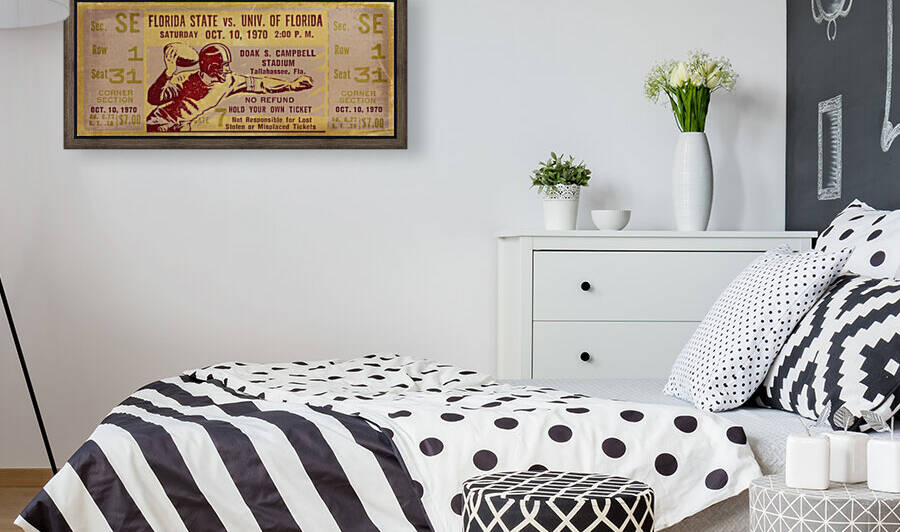 1970 Florida State vs. Florida Ticket Stub Remix by Row One Brand