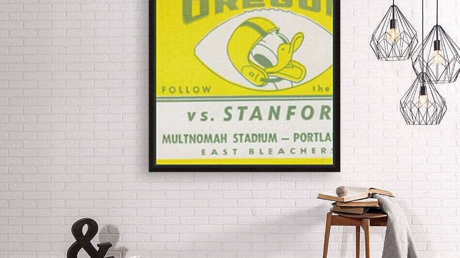 1962 Oregon Ducks vs. Stanford Football Ticket Art by Row One Brand