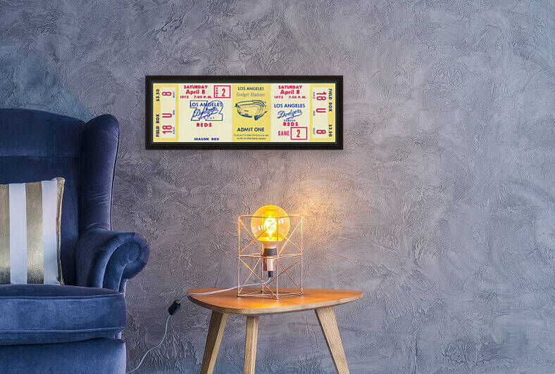 1972 Reds vs. Dodgers Ticket Stub Canvas Art by Row One Brand